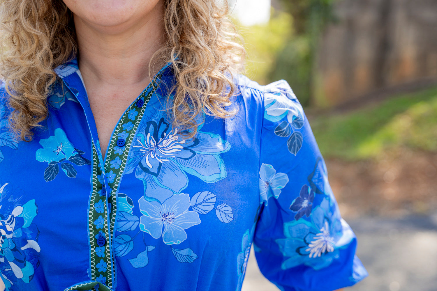 Remi Midi Dress in Sapphire Florals