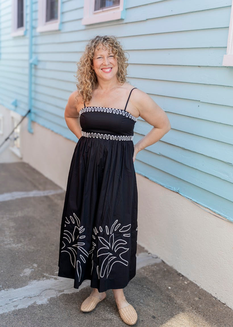 English Embroidered Midi Dress