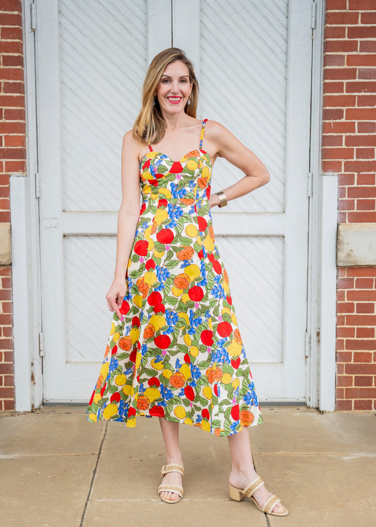 Sun Orange Midi Dress