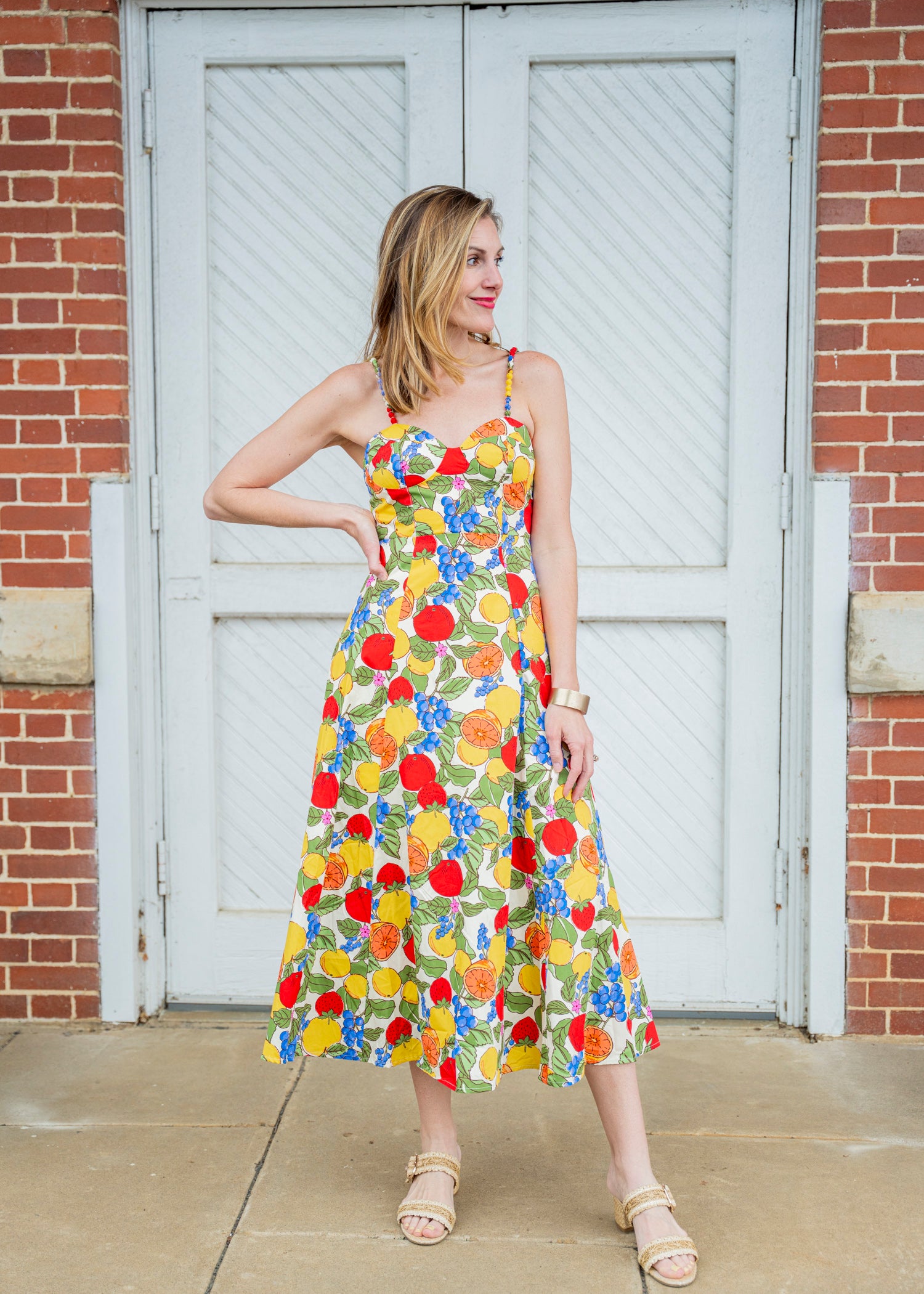Sun Orange Midi Dress