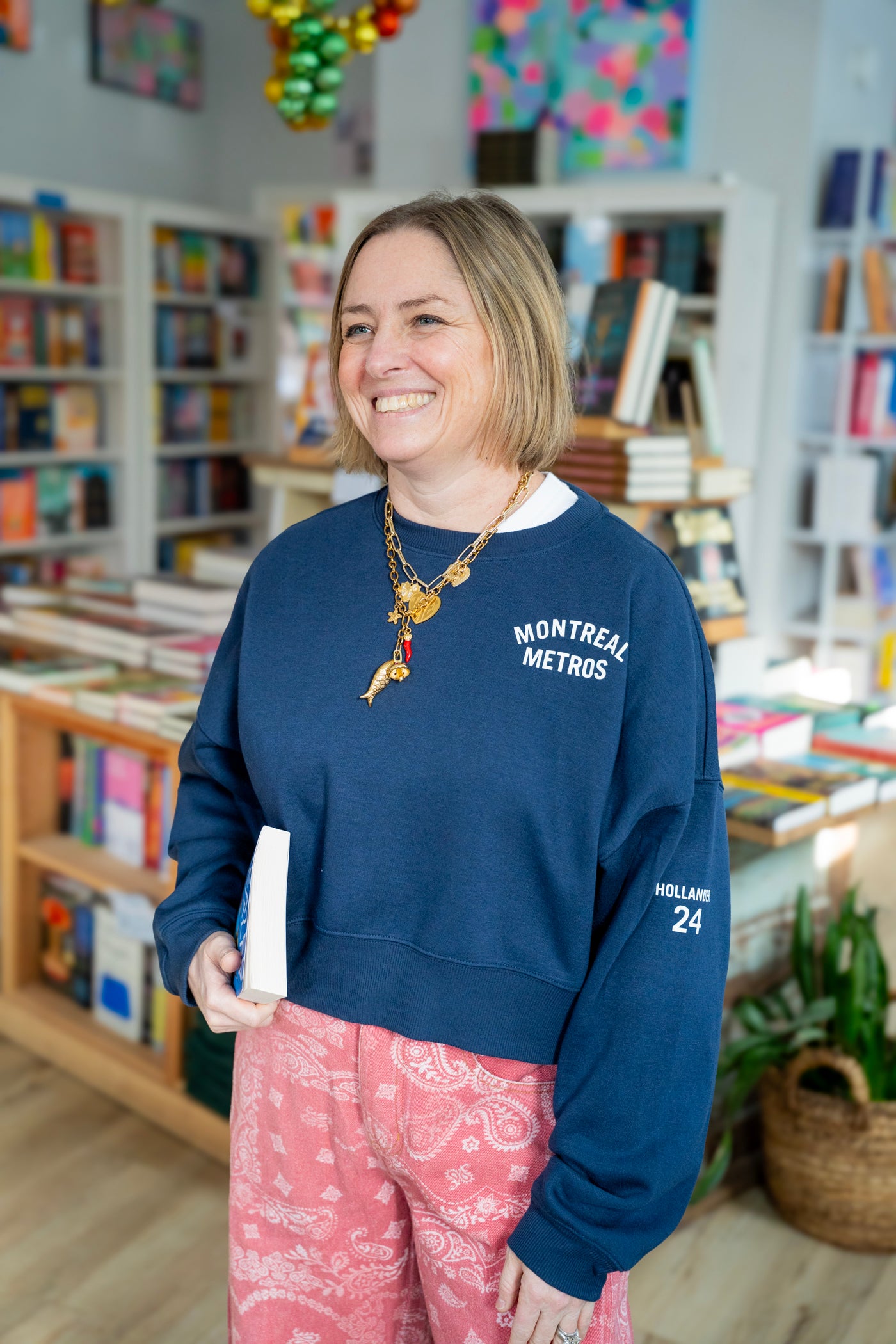 Montreal Metro Cropped Navy Sweatshirt