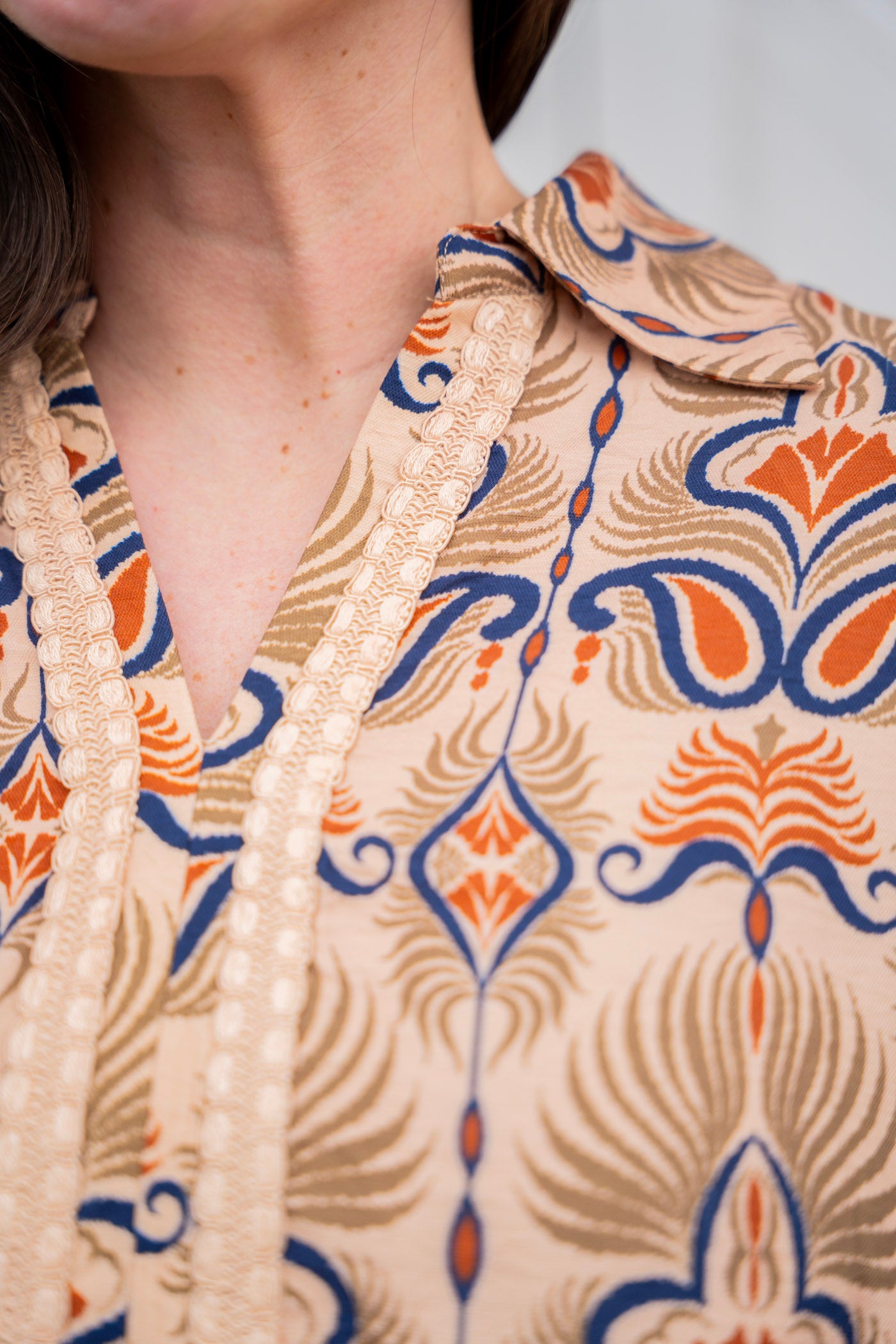 Boho Print Shift Dress