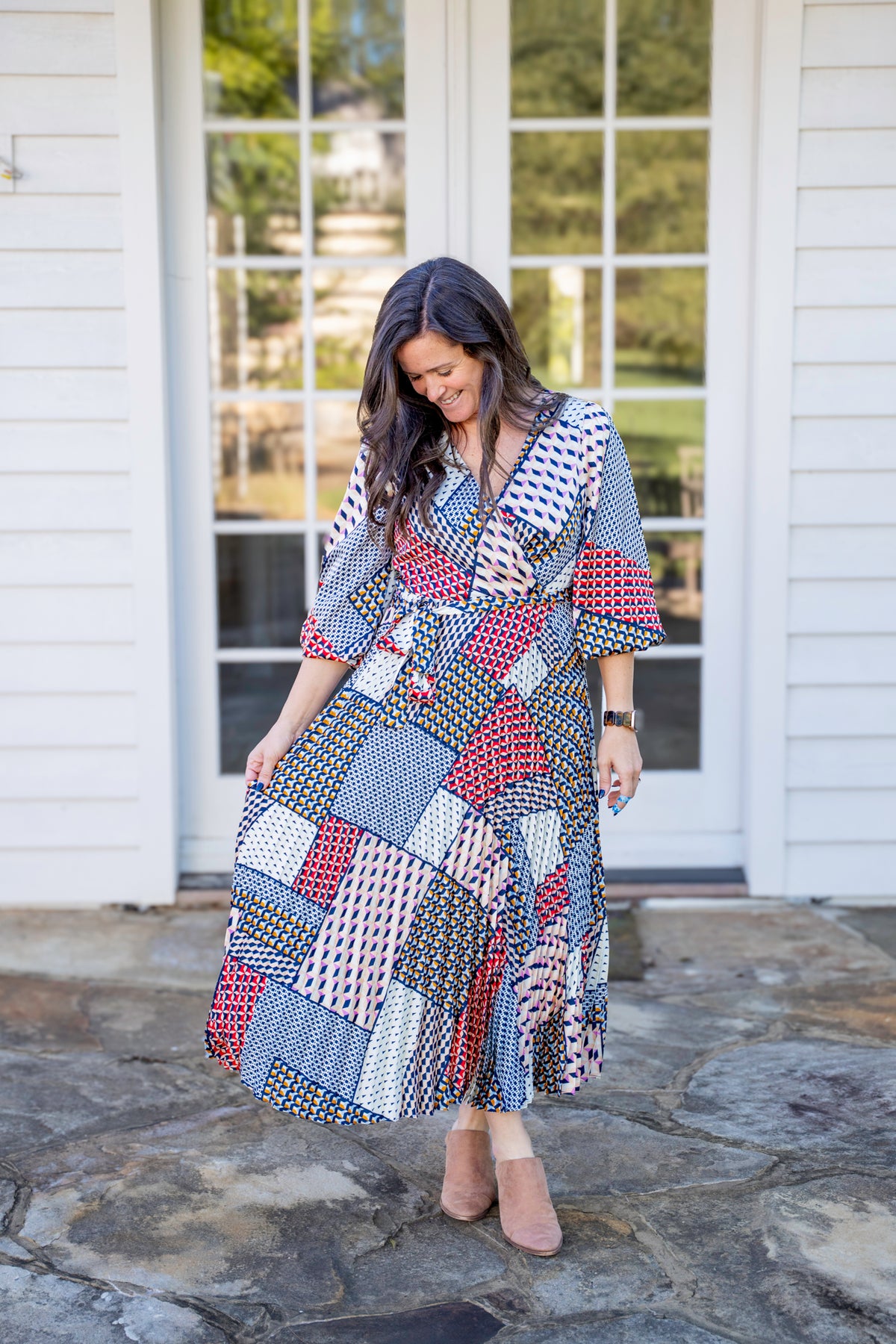 Patchwork Midi Dress