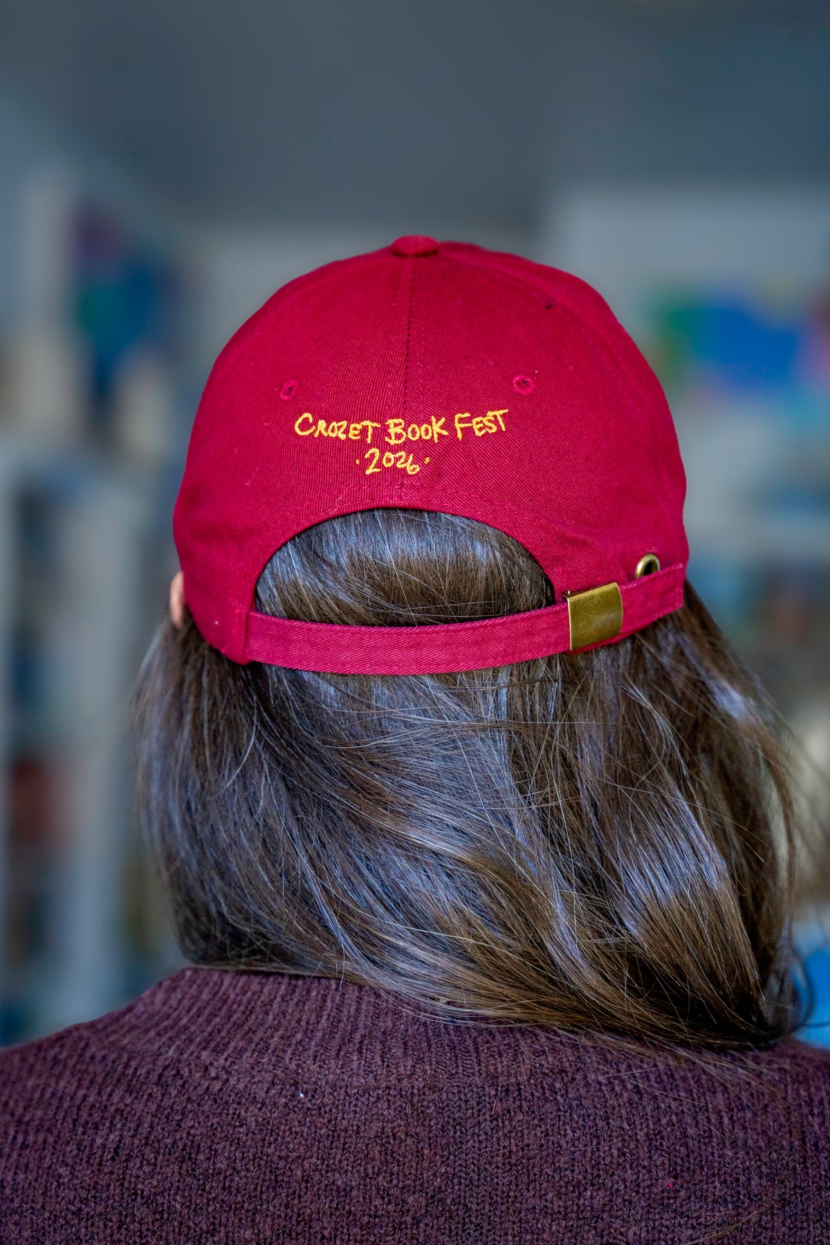 Crozet Book Fest 2026 Burgundy Hat