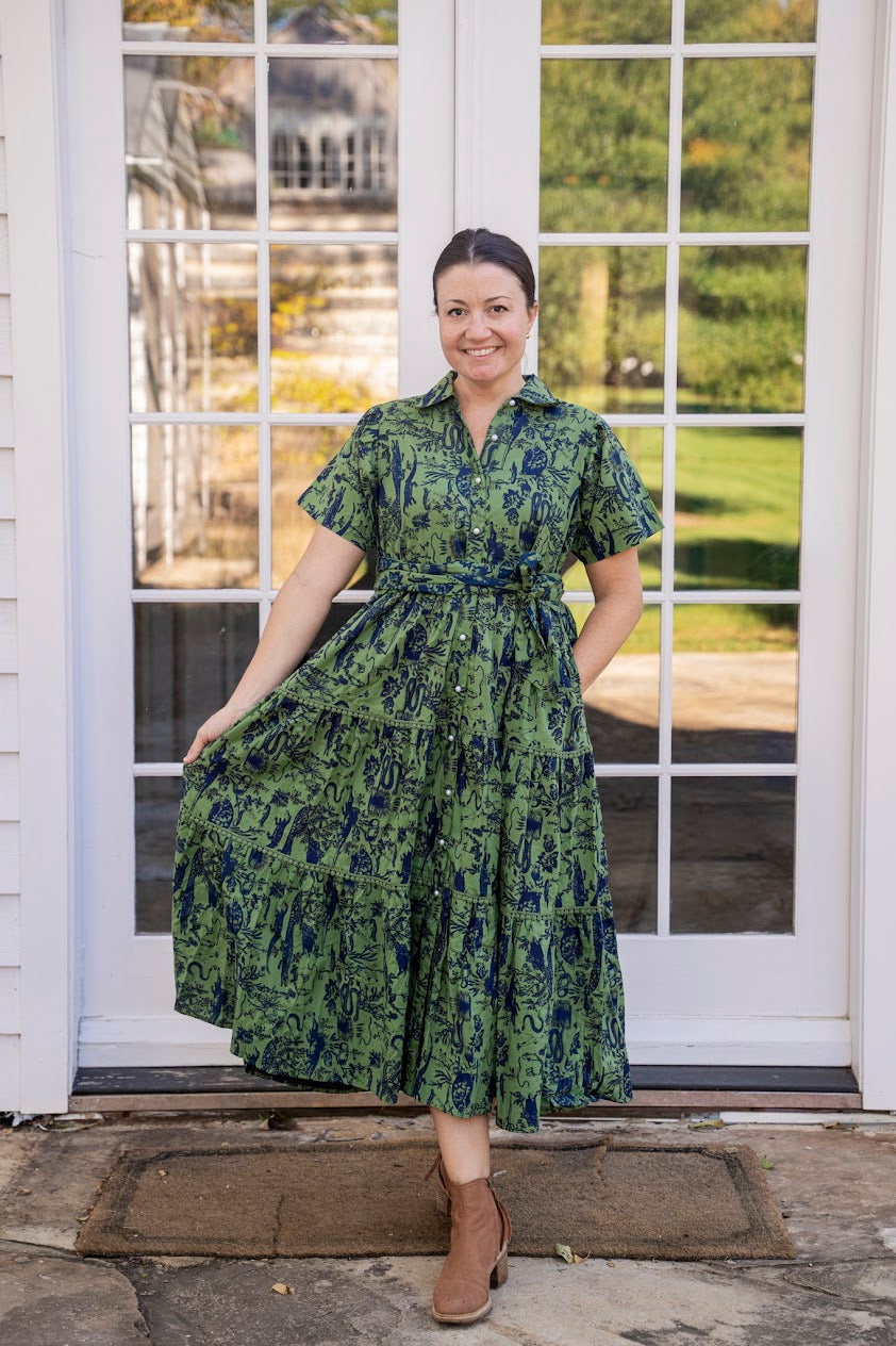 Bayou Crocodile Midi Dress