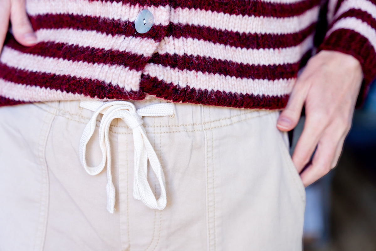 Avril Barrel Pants in Khaki