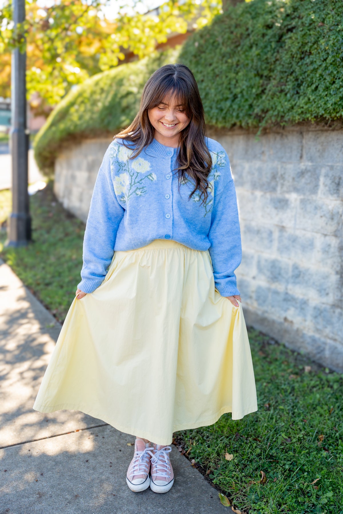 Lemon Drop Midi Skirt