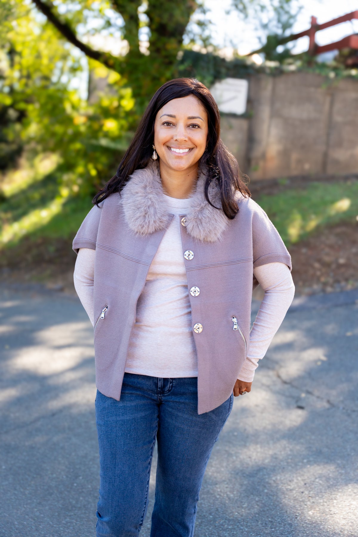 Round Neck Long Sleeve Knit Top
