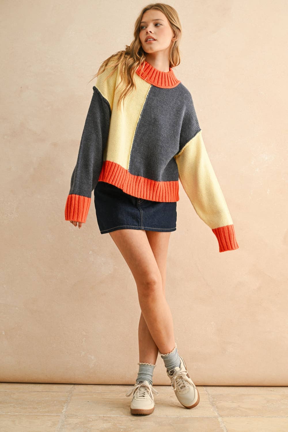 Gwen Color Block Sweater