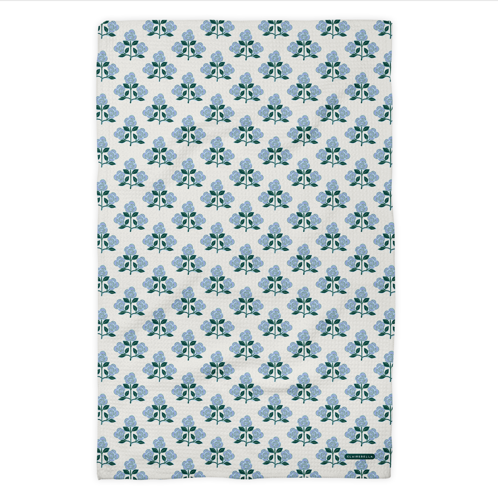 Waffle Weave Kitchen Towel - Betsy Blue