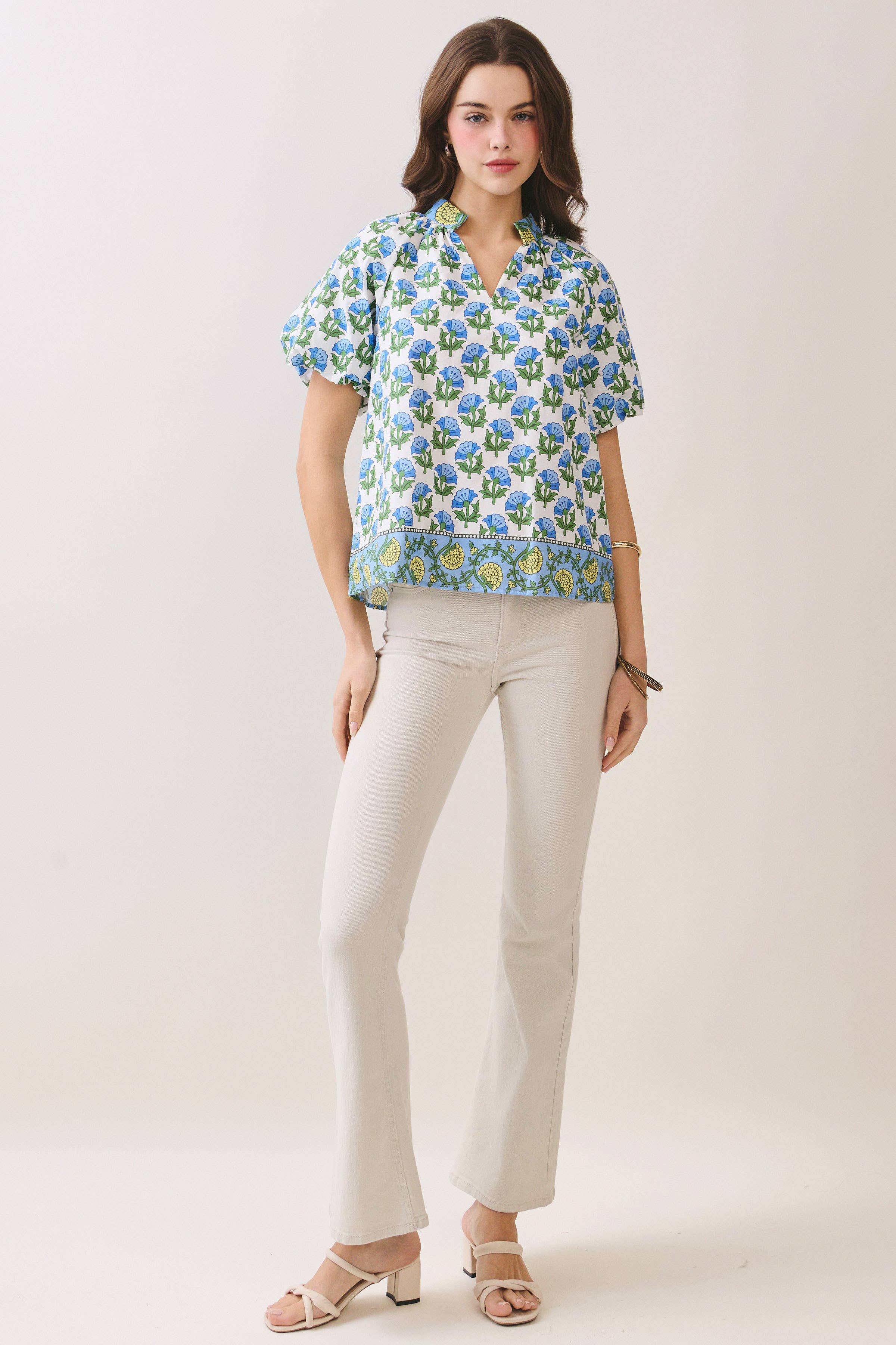 Iris Floral Print Top