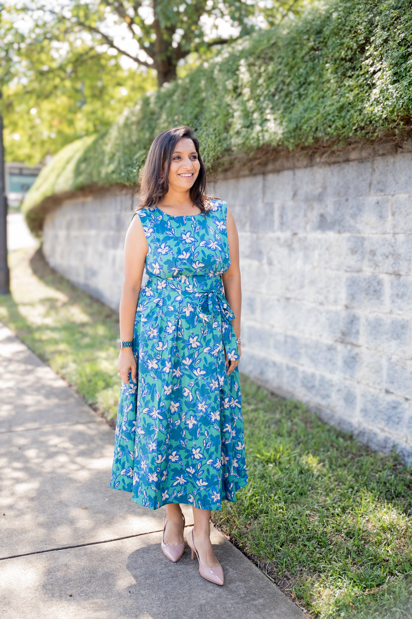 Leigha Fit & Flare Midi Dress
