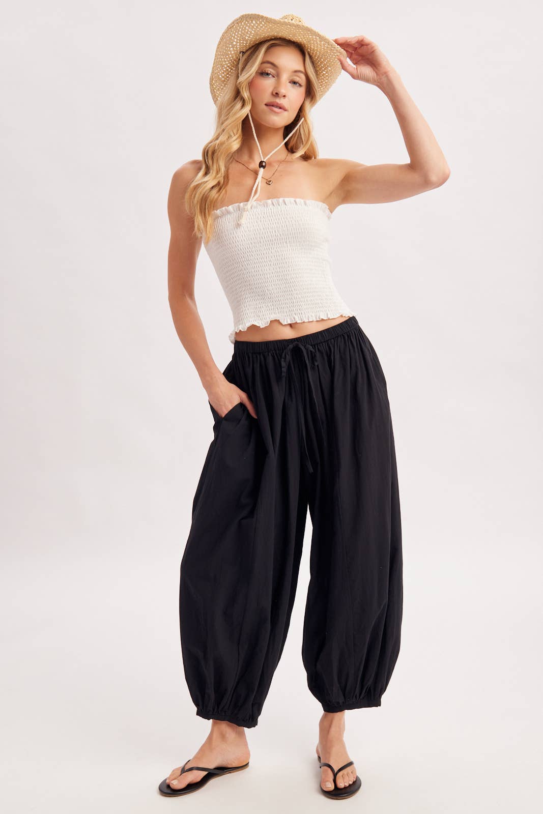 Boho Drawstring Balloon Pants