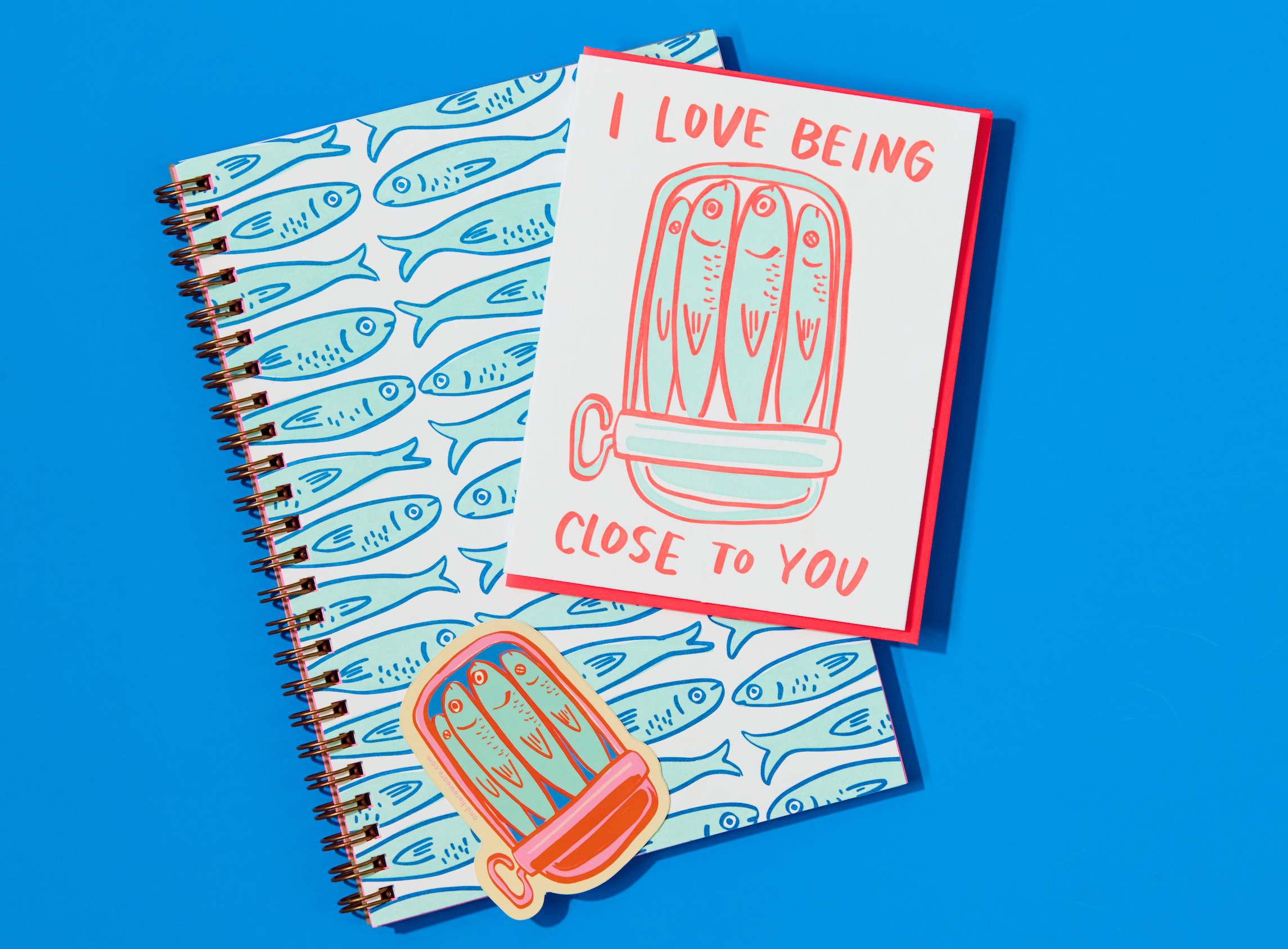Sardine Fish Spiral Notebook