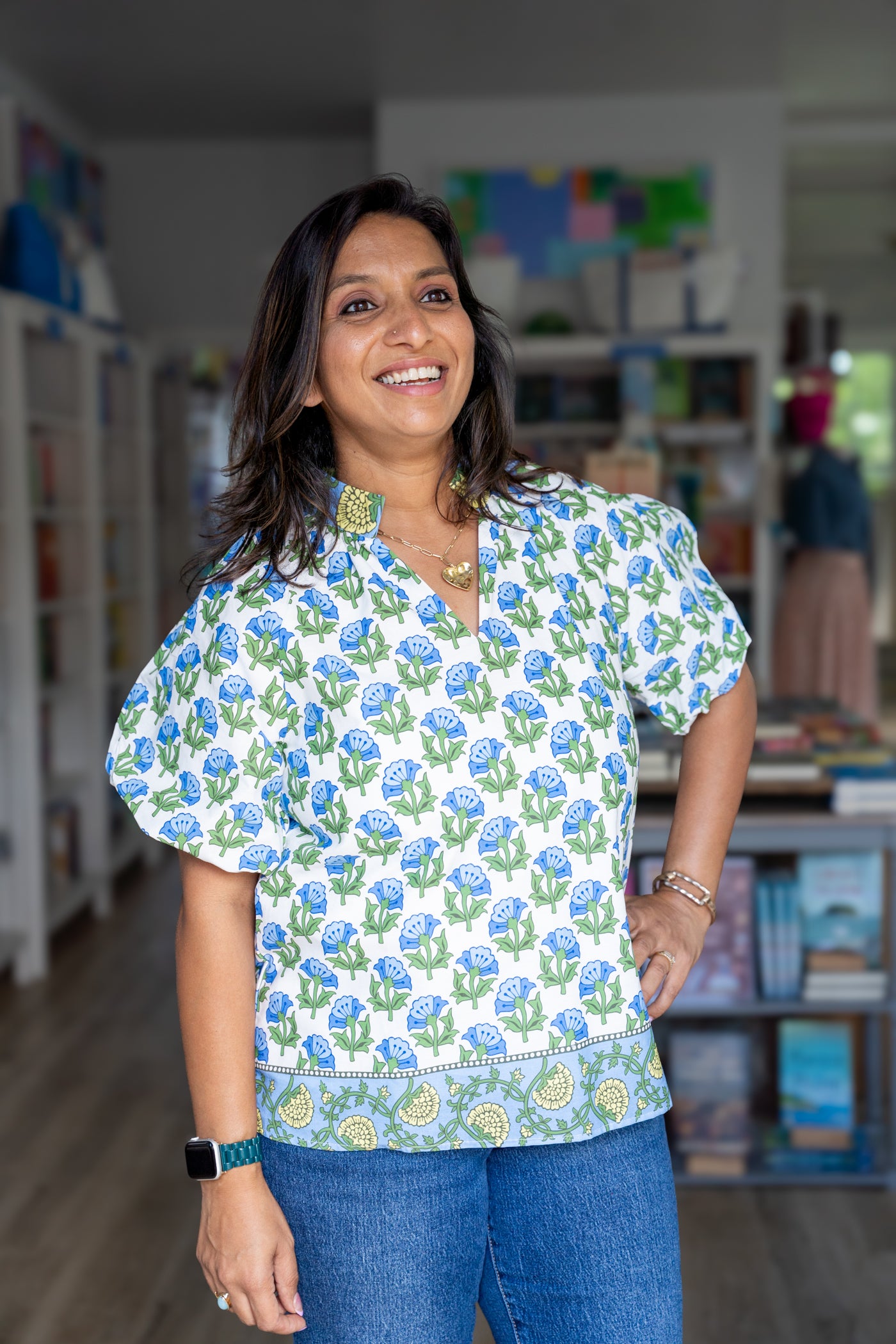 Iris Floral Print Top