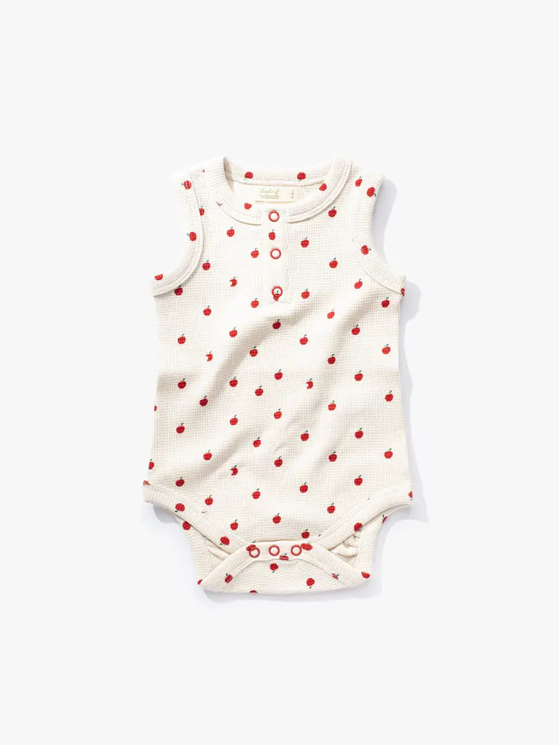 Apple Waffle Tank Bodysuit