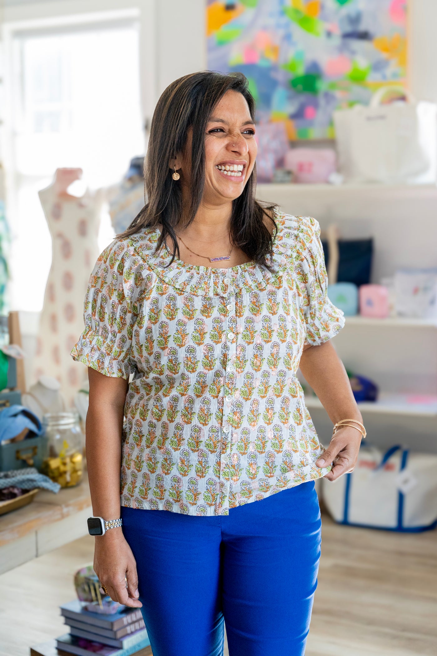 Ruched Neck Top