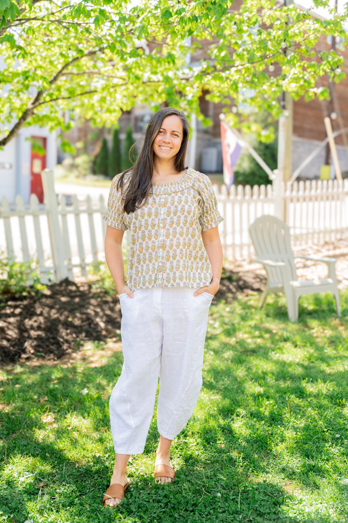 Ruched Neck Top