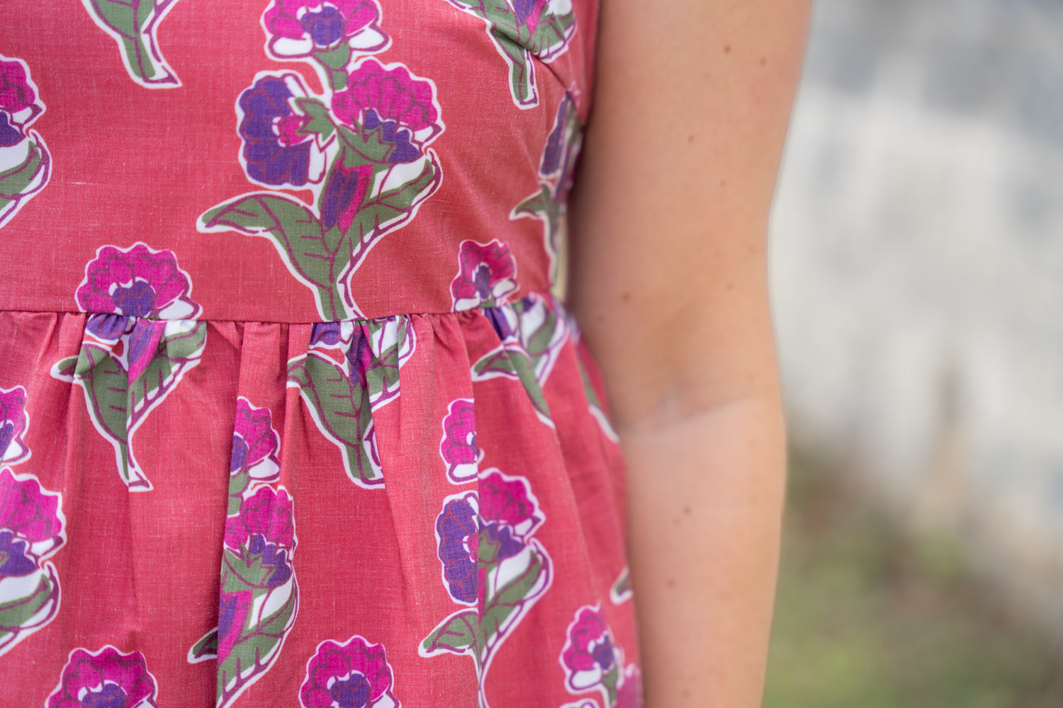 Rust Floral Maxi Dress