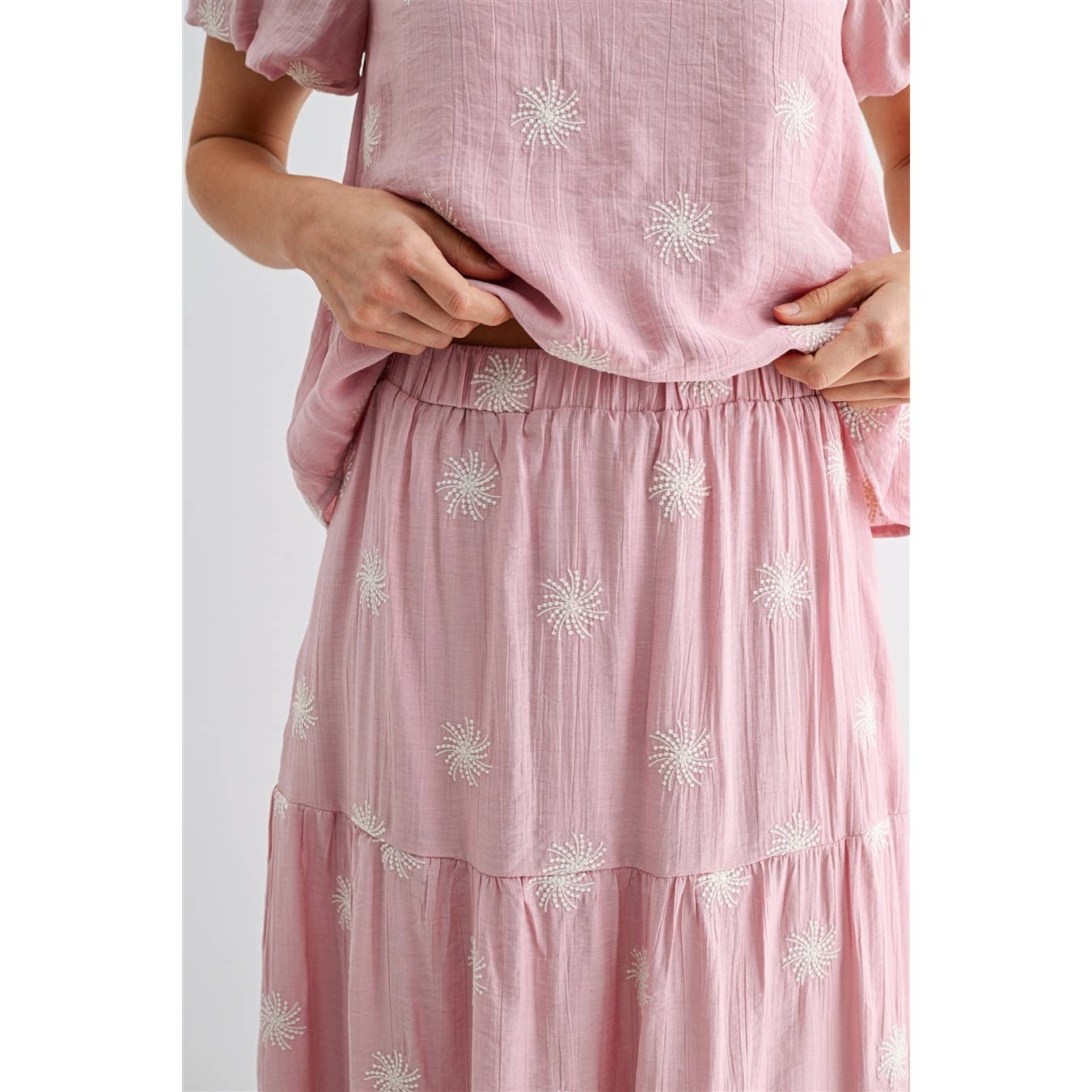 Rosie Embroidered Tiered Skirt