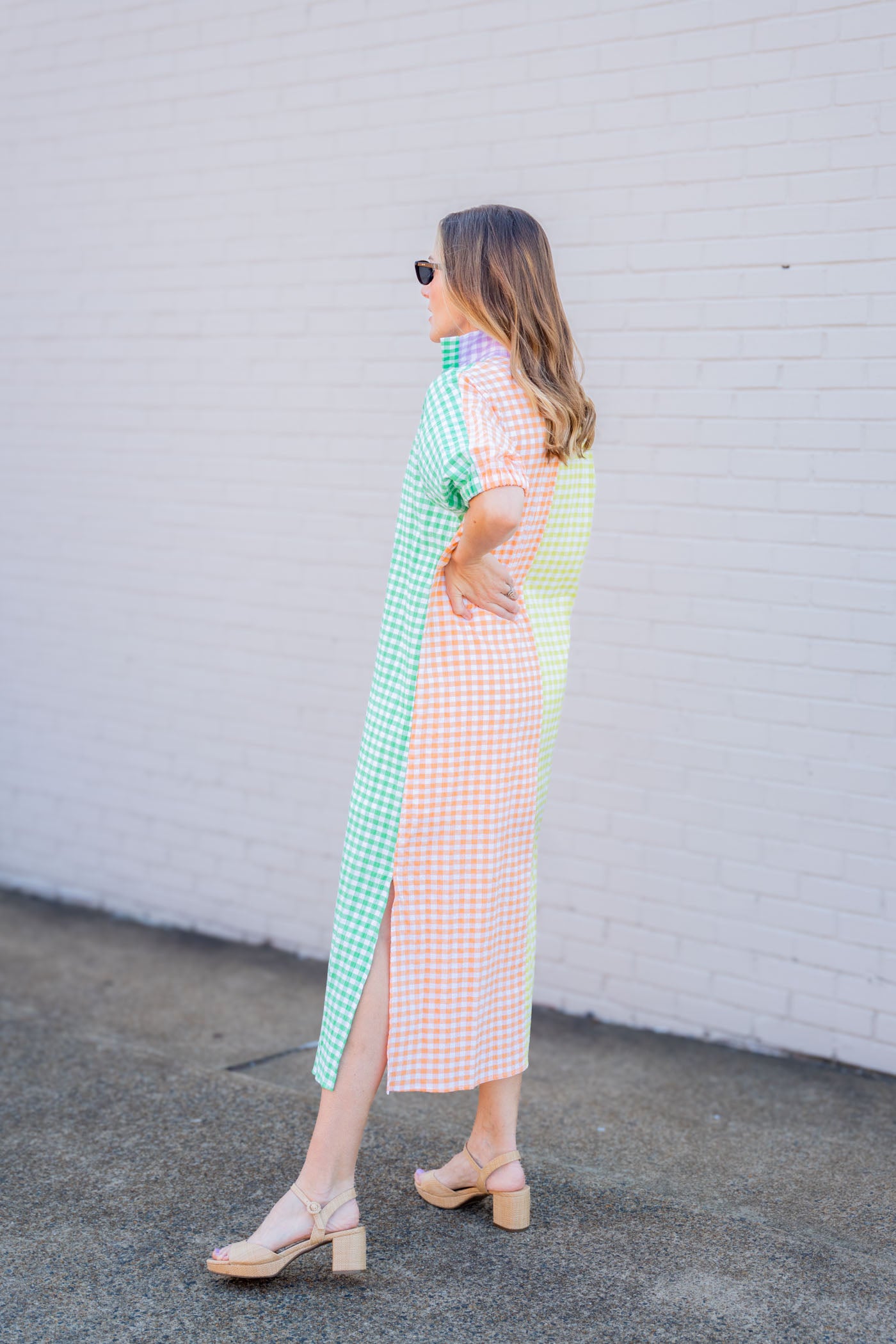 Blakely Gingham Midi Dress