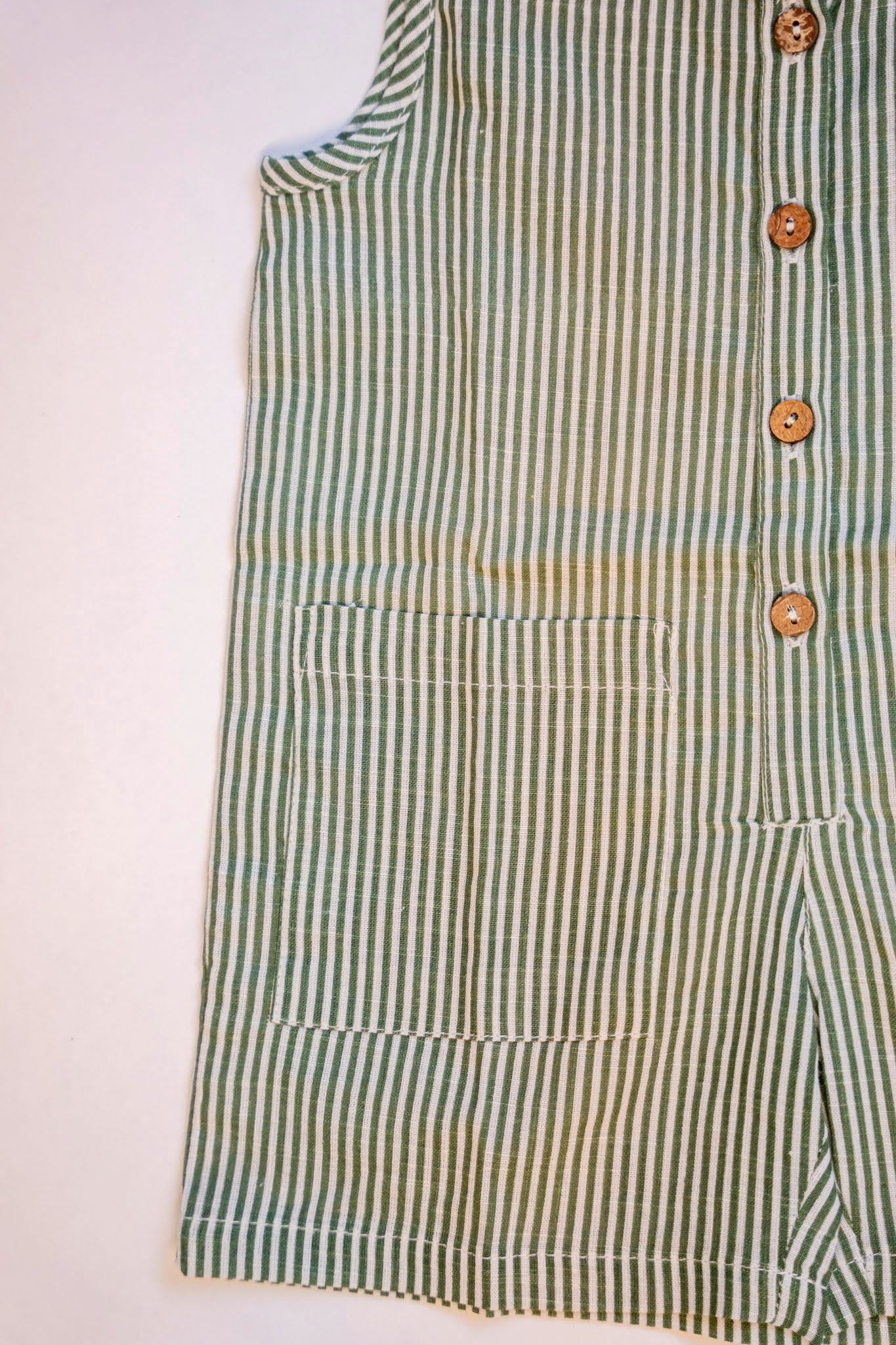 Green Stripe Short Jon Jon