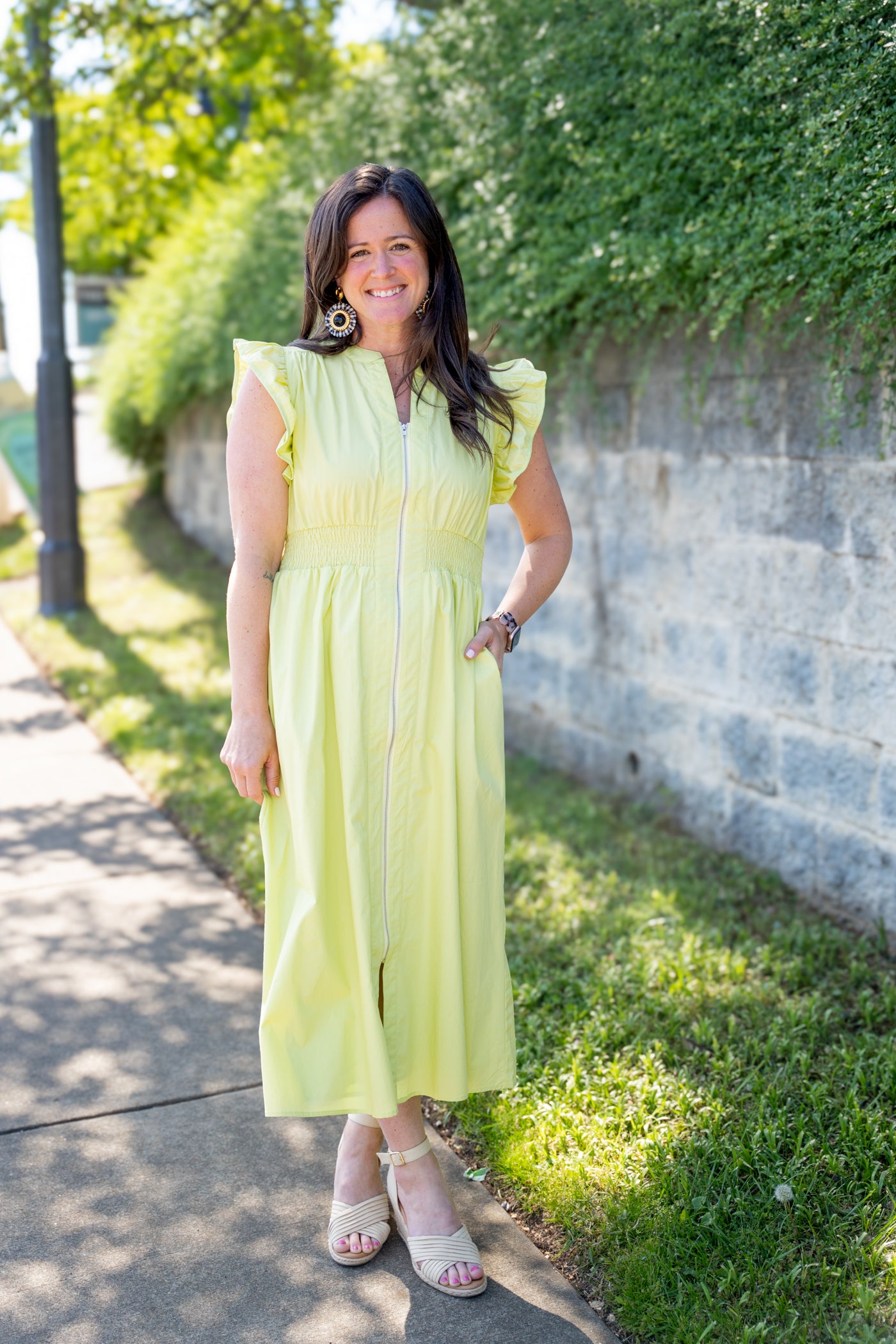 Lime Breeze Midi Dress