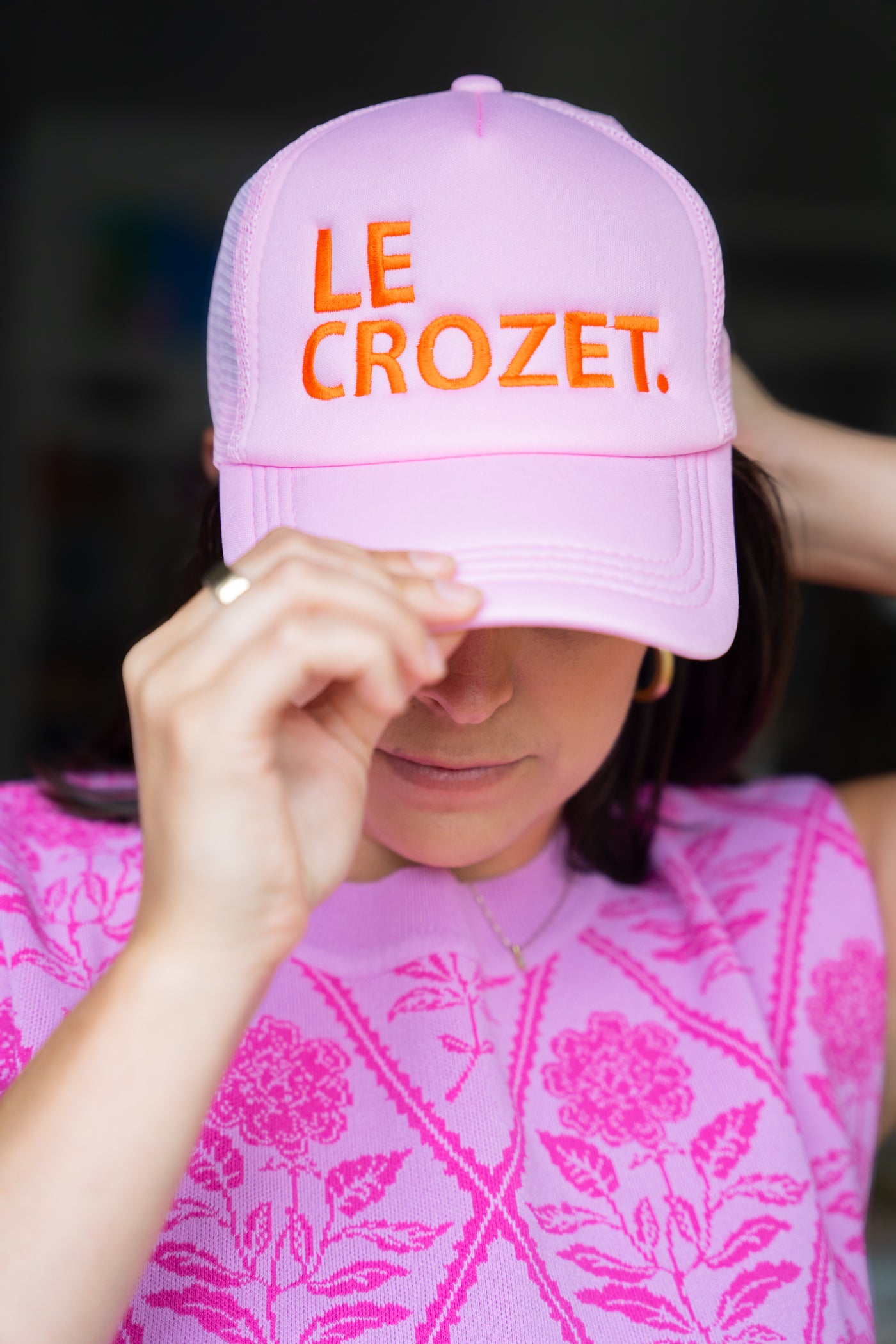 Le Crozet Embroidered Trucker Hat
