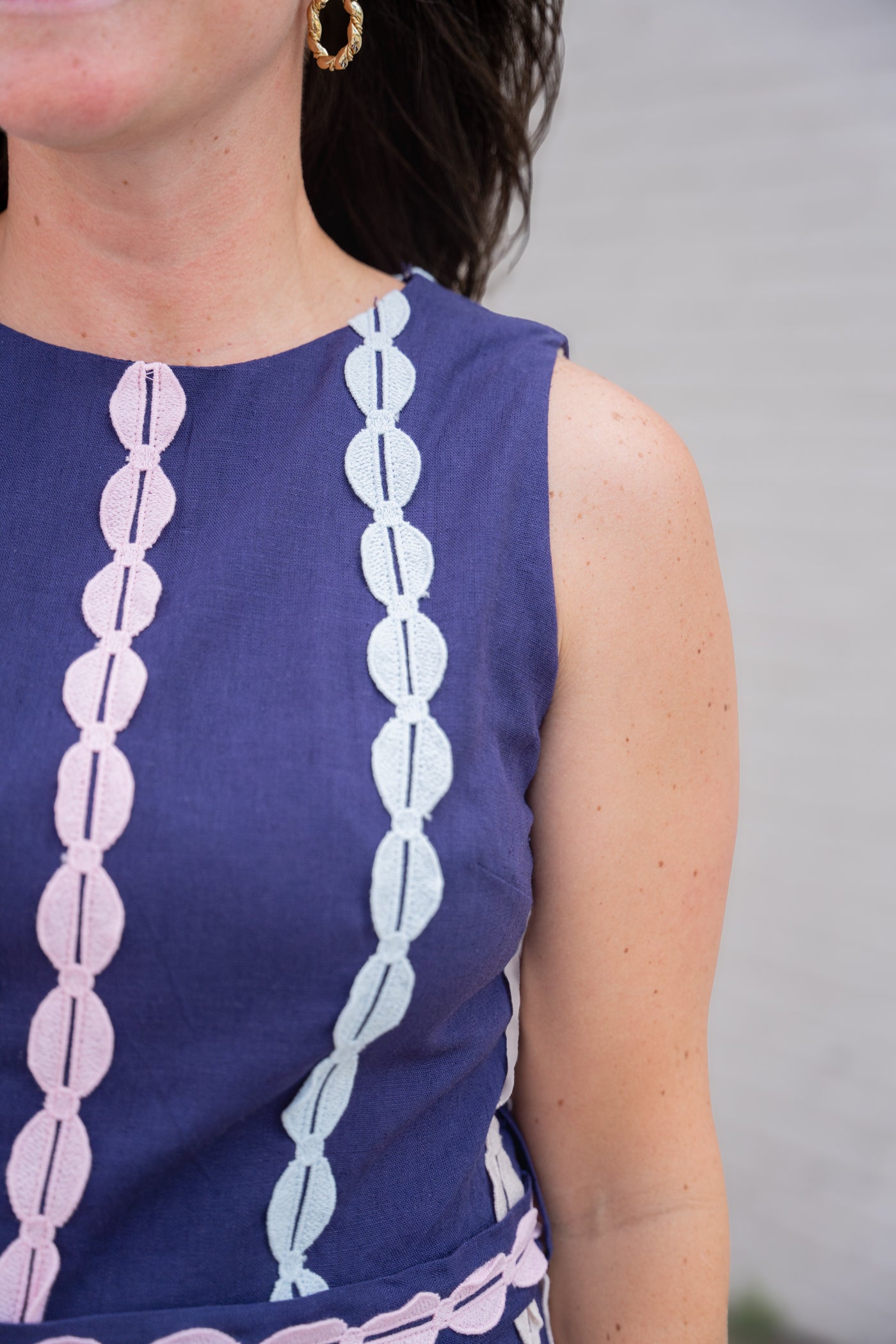 The Crochet Trim Midi Dress