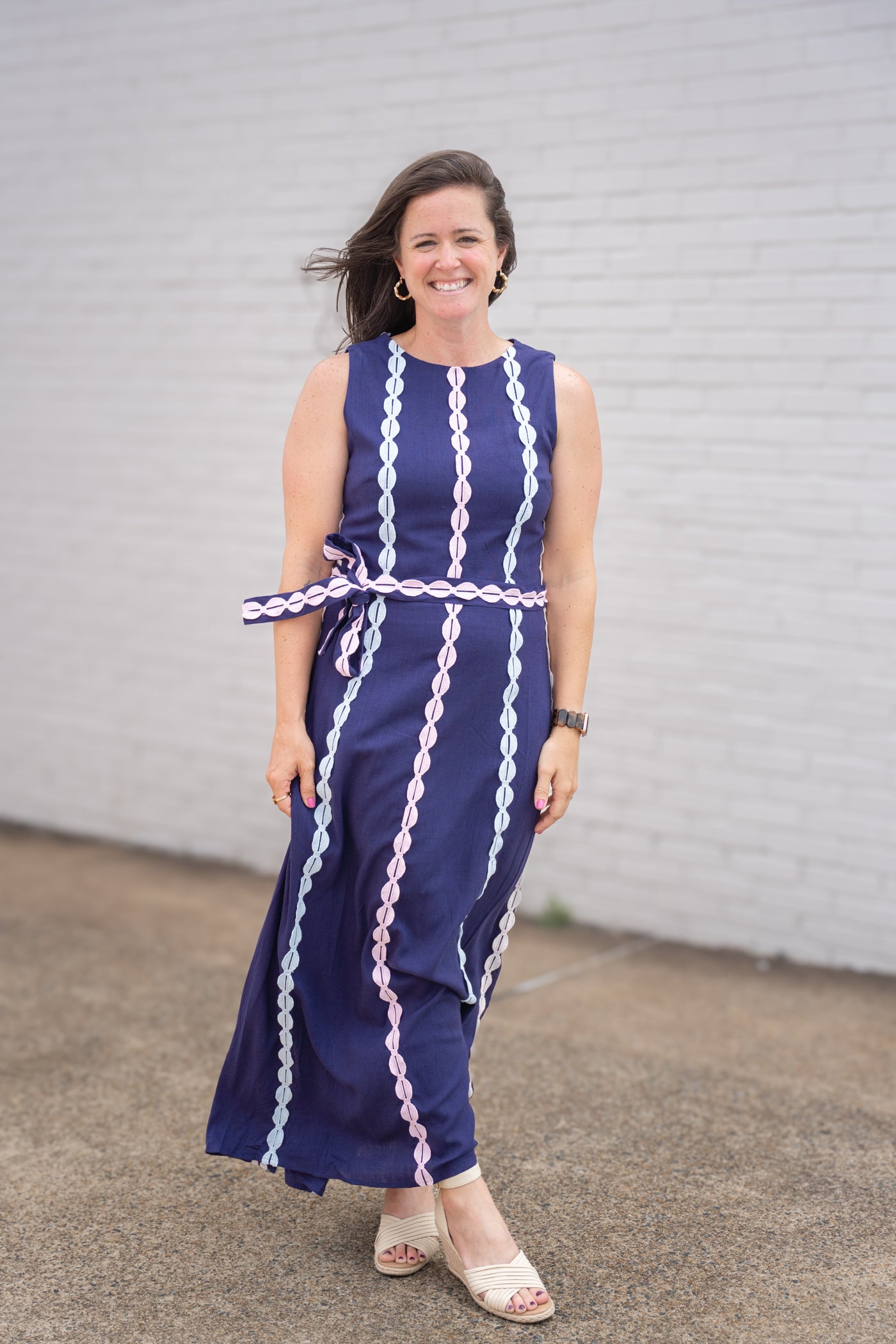The Crochet Trim Midi Dress