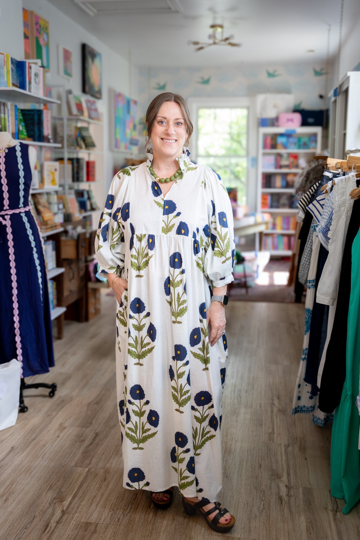 Halie Floral Block Print Dress