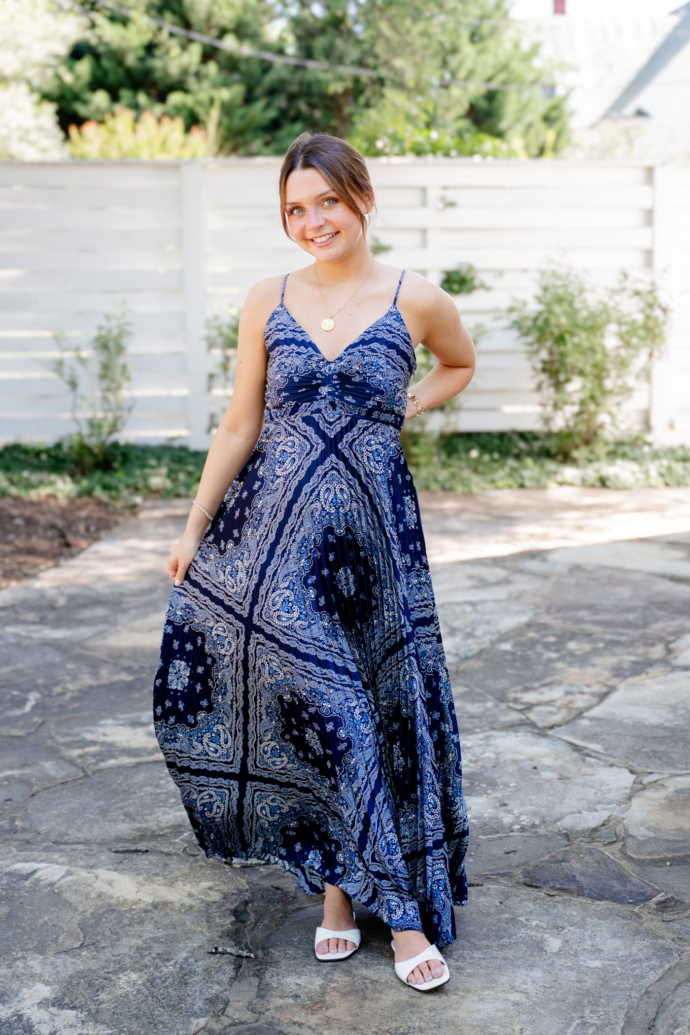Bandana Print Maxi Dress