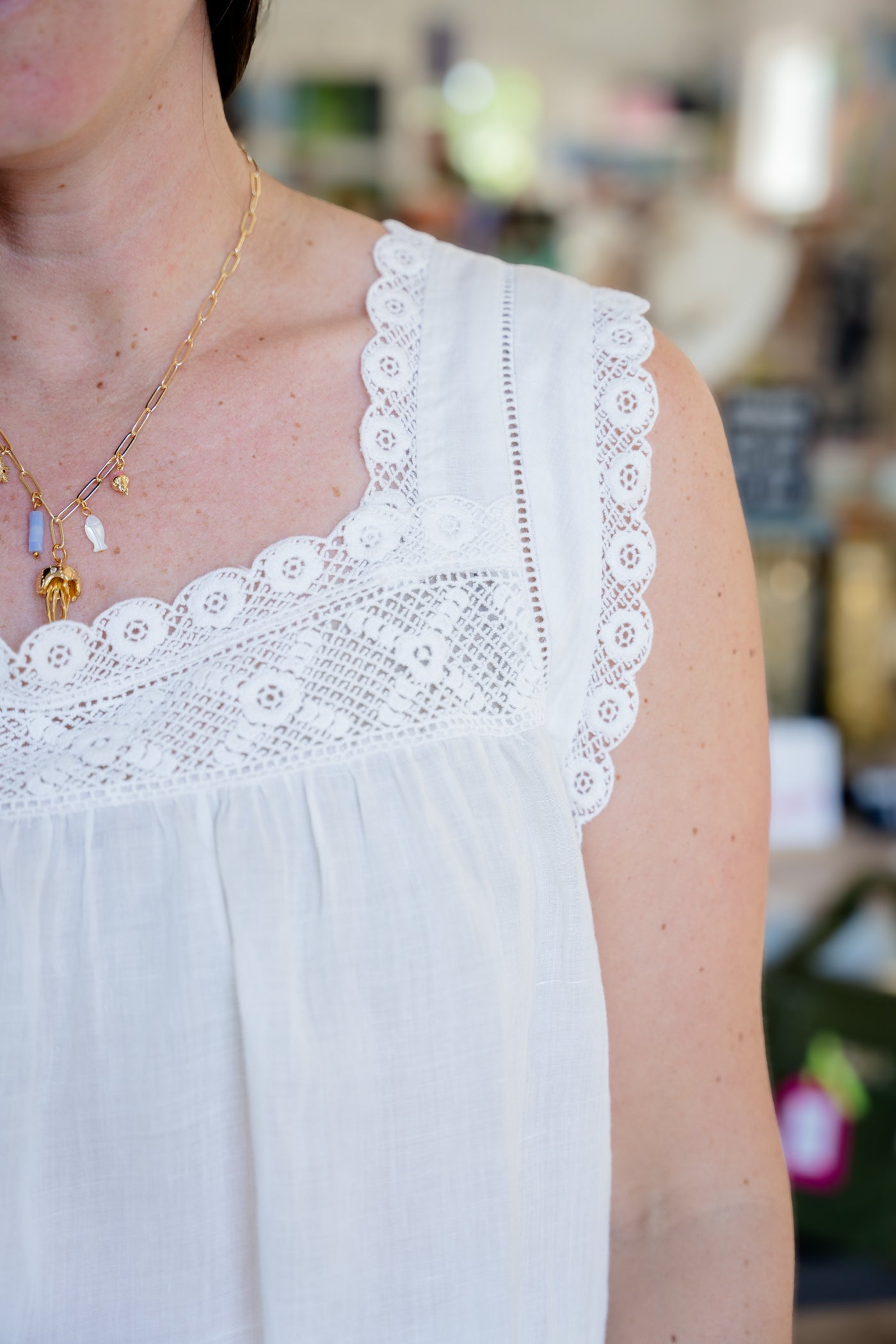The Una Top in White