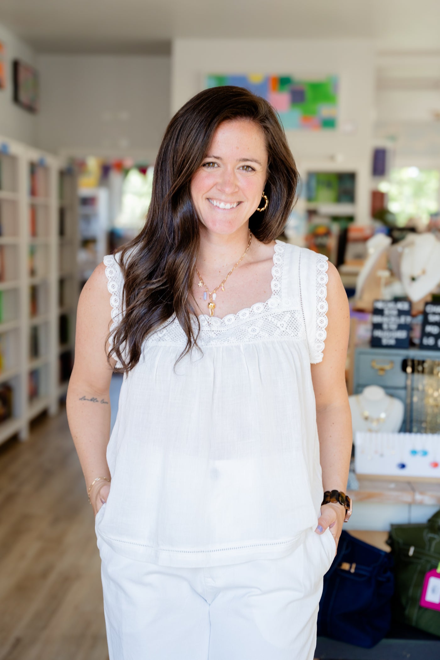 The Una Top in White