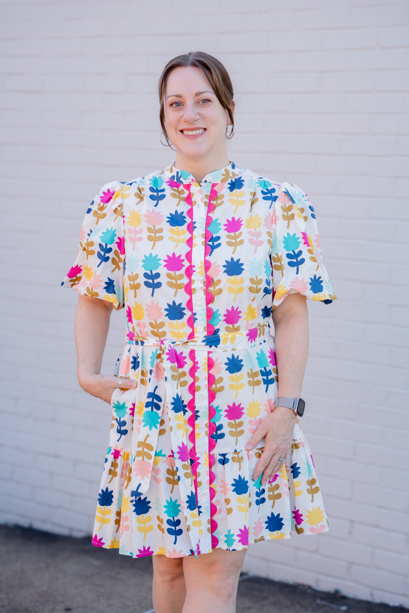 Tulips in a Row Mini Dress