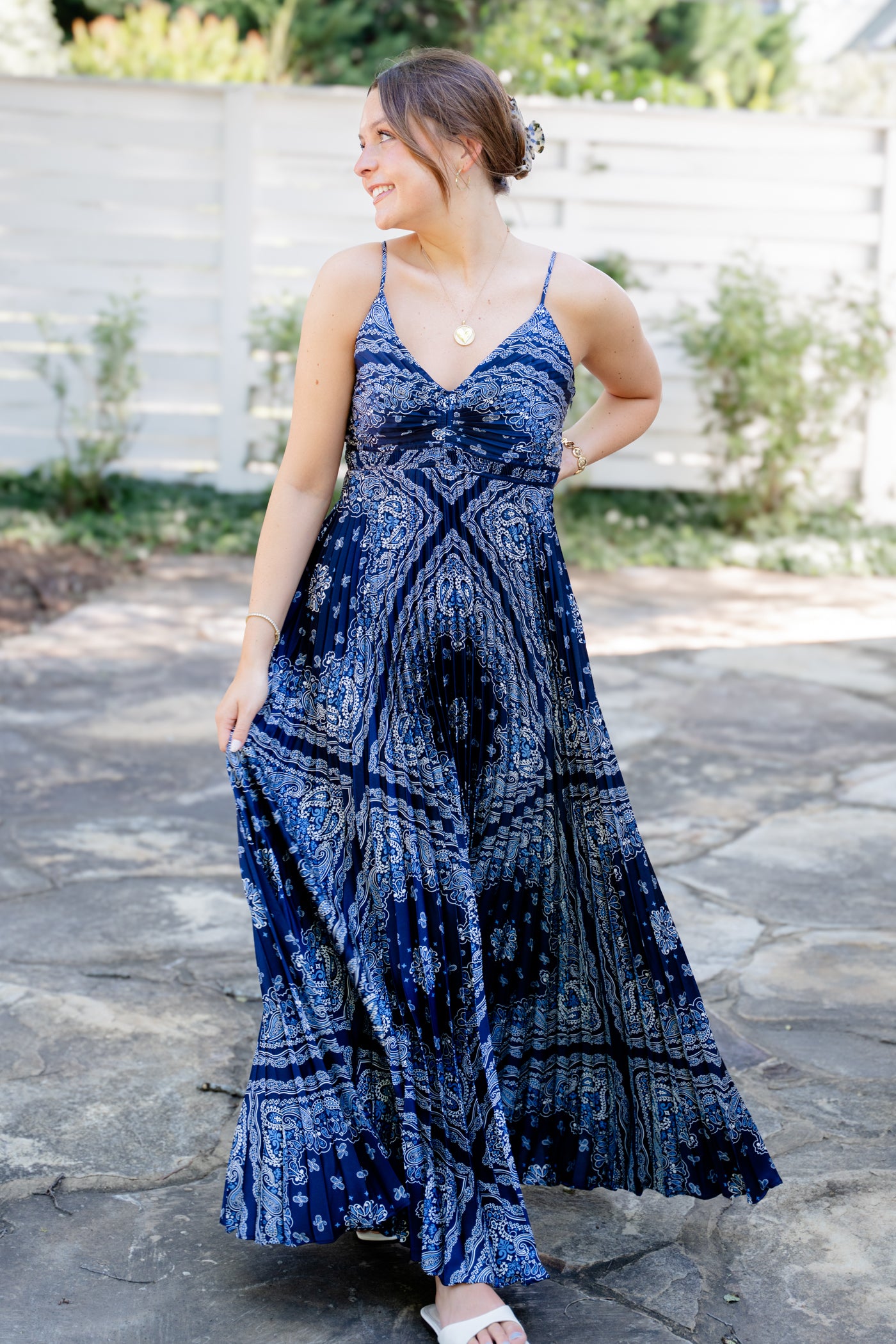 Bandana Print Maxi Dress