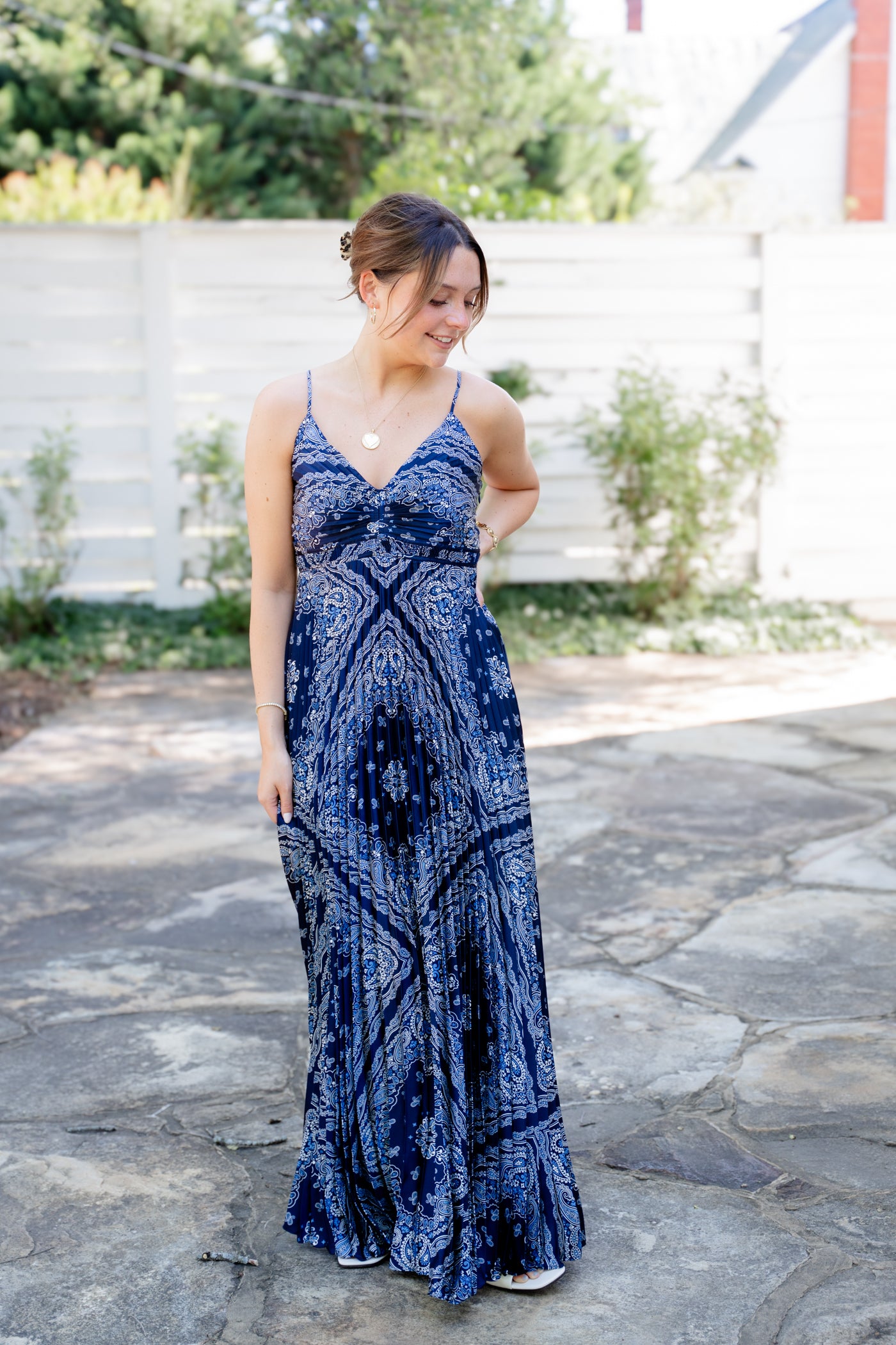 Bandana Print Maxi Dress