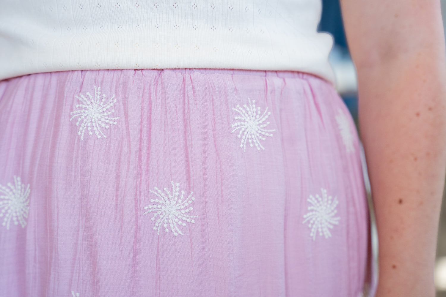 Rosie Embroidered Tiered Skirt