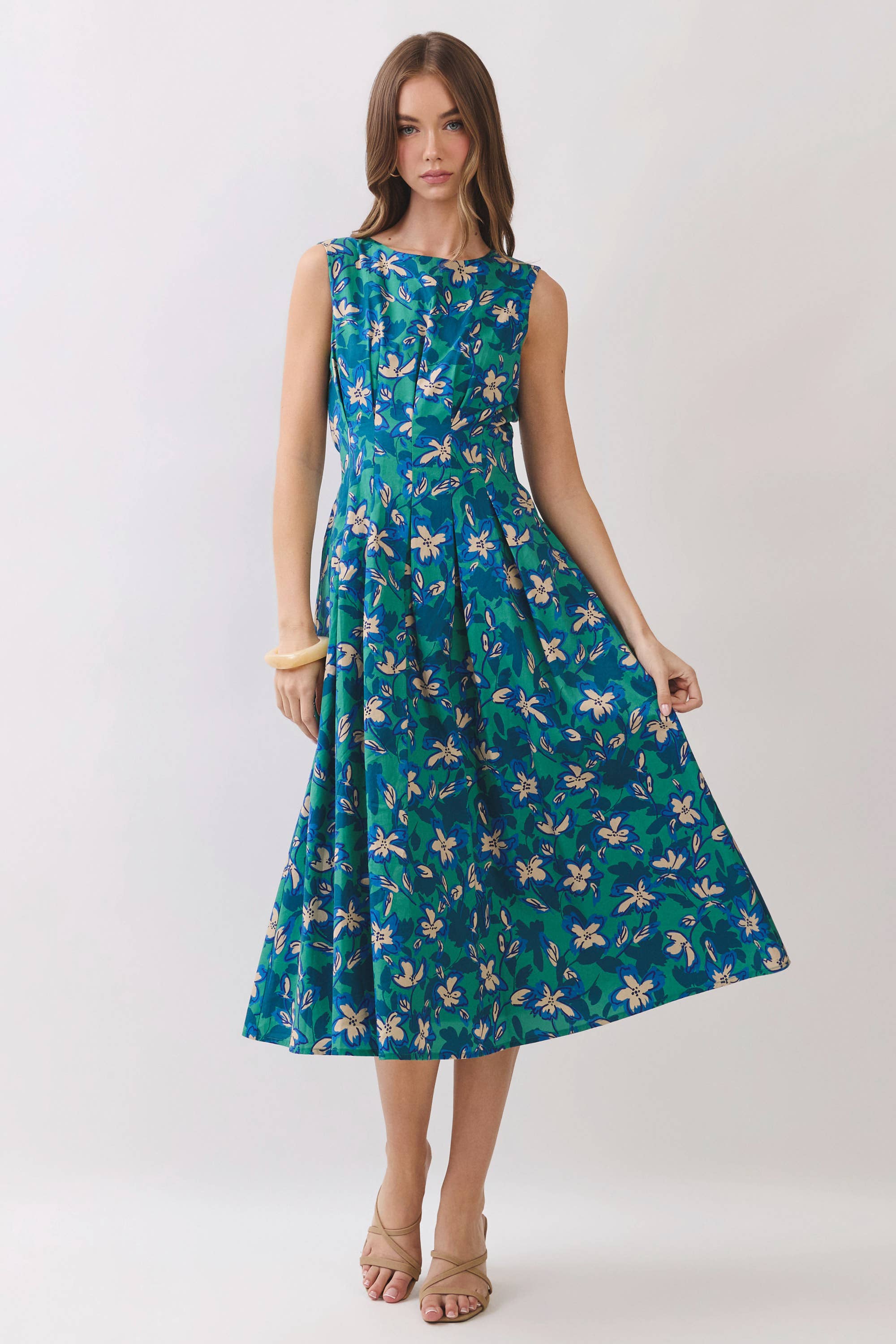Leigha Fit & Flare Midi Dress