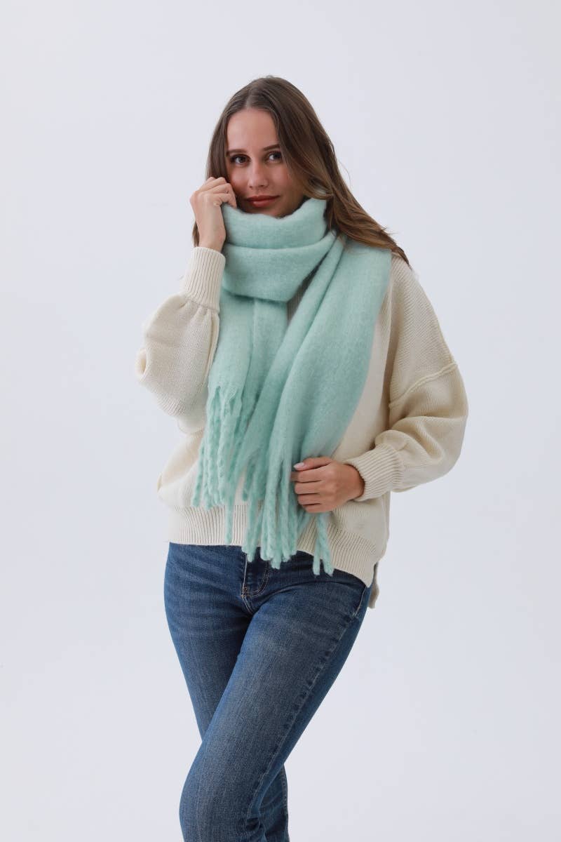Cozy Knit Rose Scarf