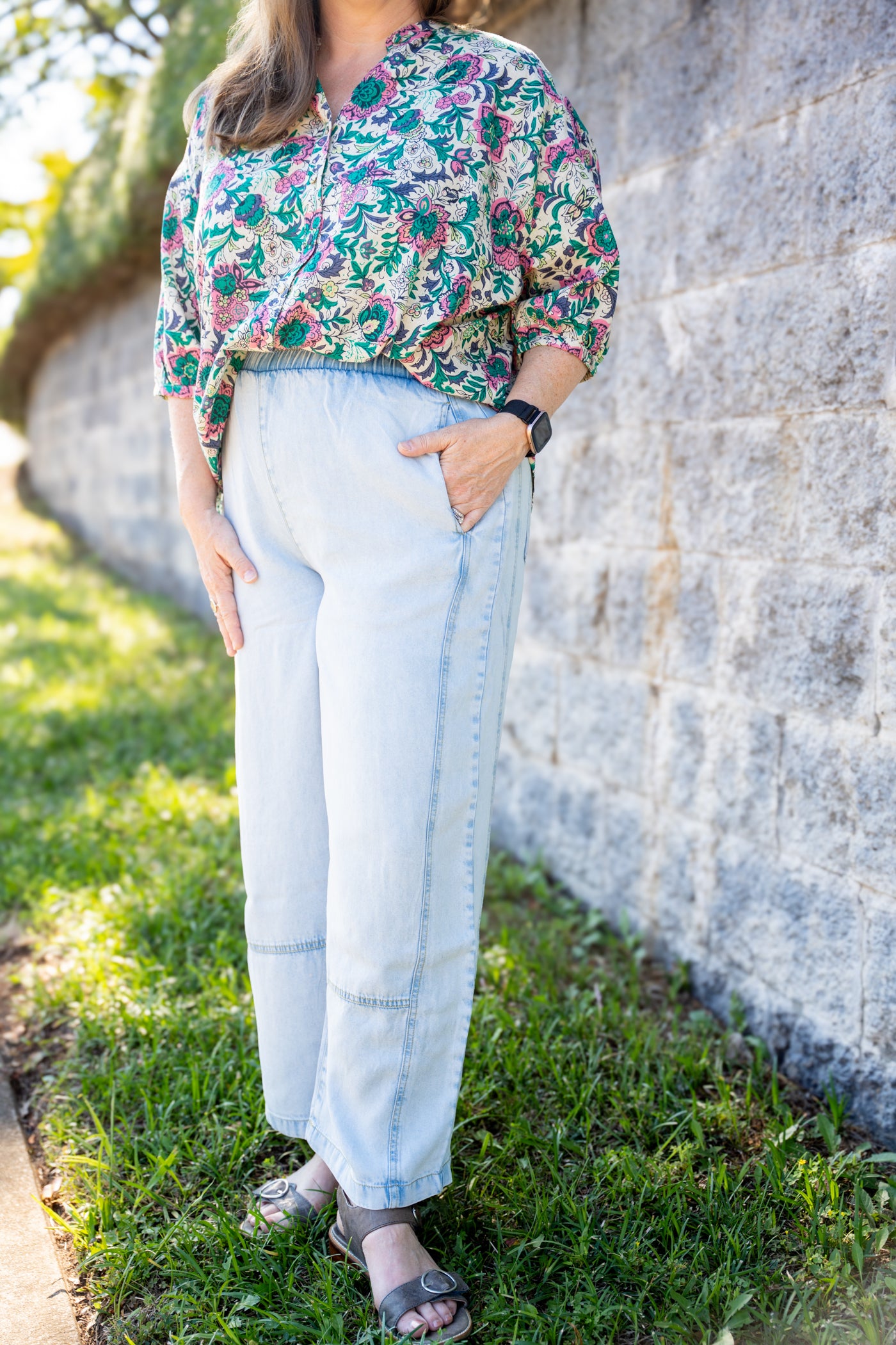 Pippa Washed Denim Pants