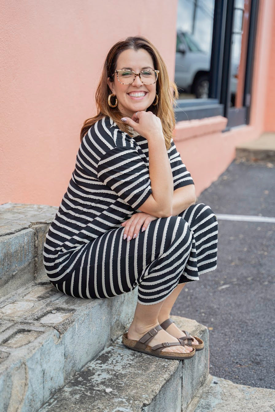 Scallop Stripe Top