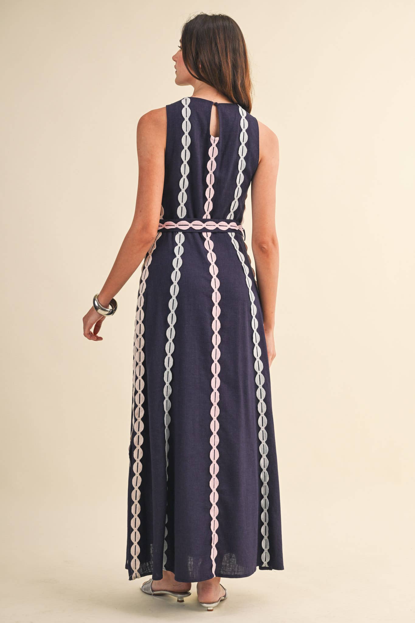 The Crochet Trim Midi Dress