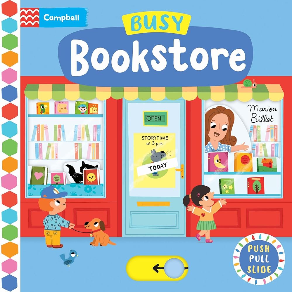 Busy Bookstore: Push, Pull, Slide cover image