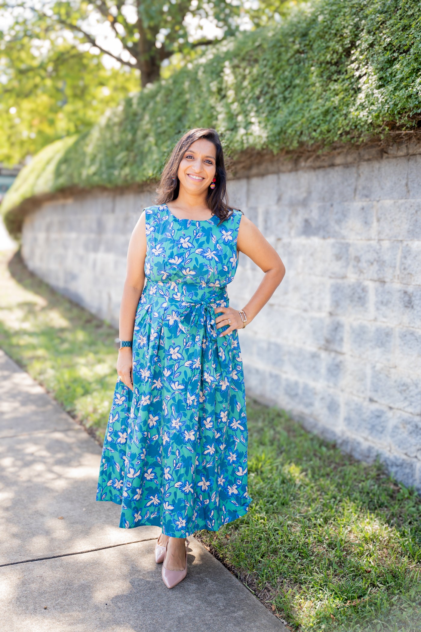 Leigha Fit & Flare Midi Dress