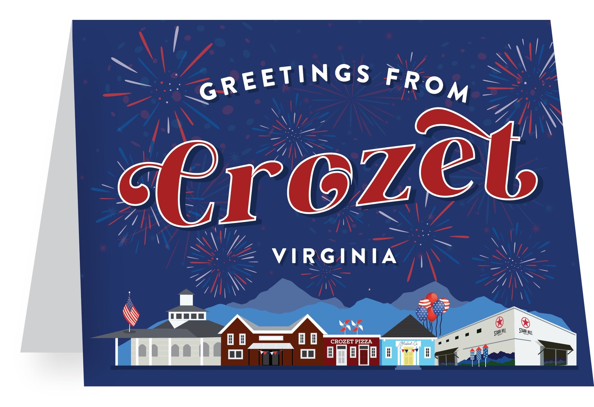 Greetings From Crozet Card (July 4th Edition)