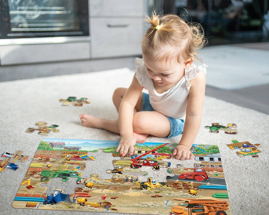 Construction Zone (35pc) Floor Puzzle - Ages 3+