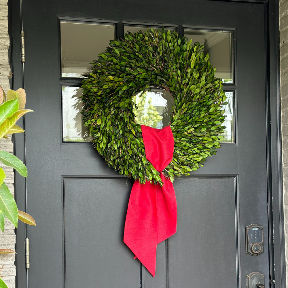 Velvet Bow Wreath Sash