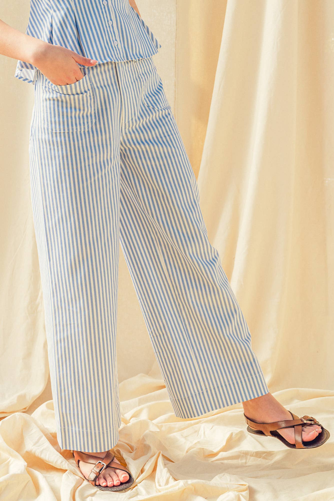 Striped Pocket Front Pants
