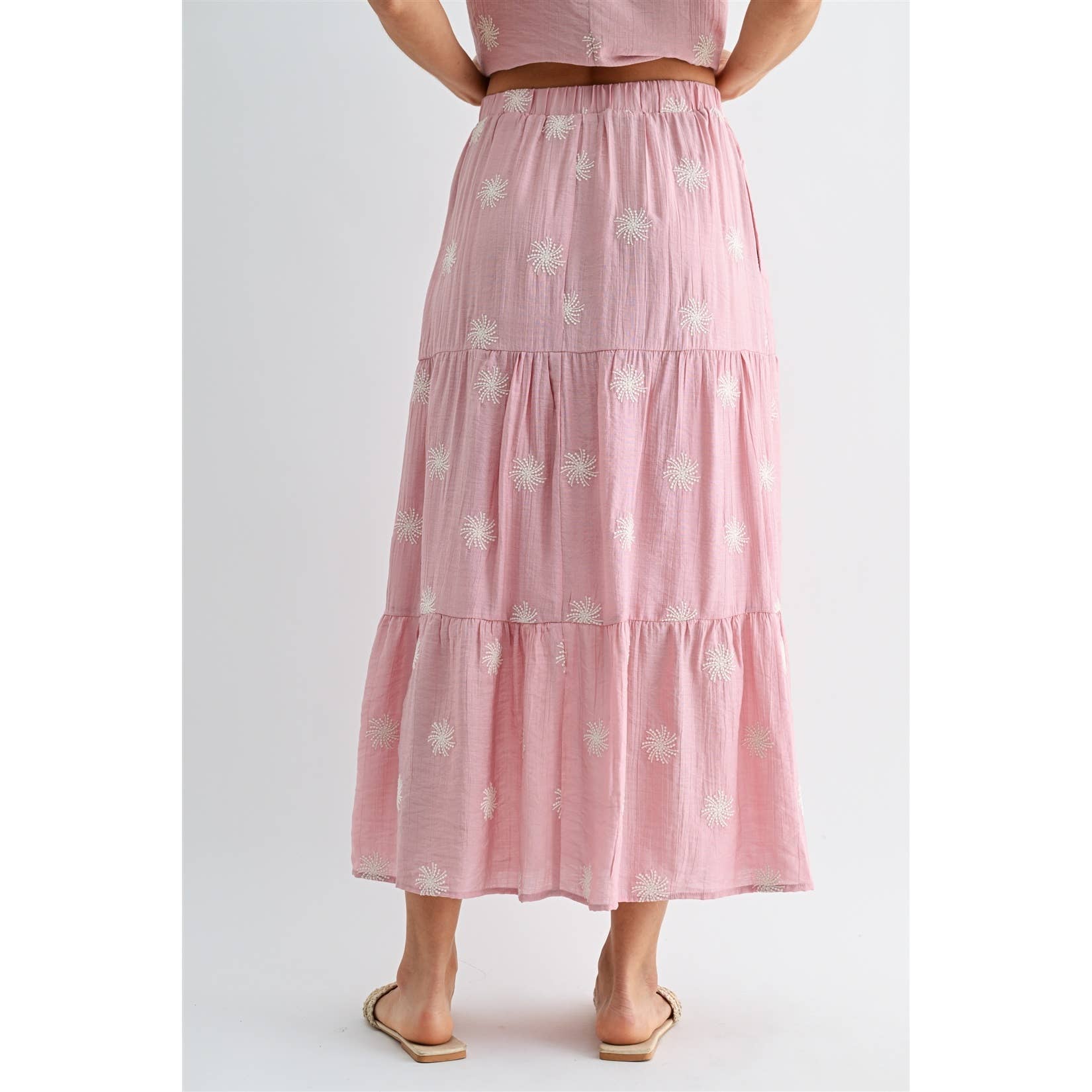 Rosie Embroidered Tiered Skirt